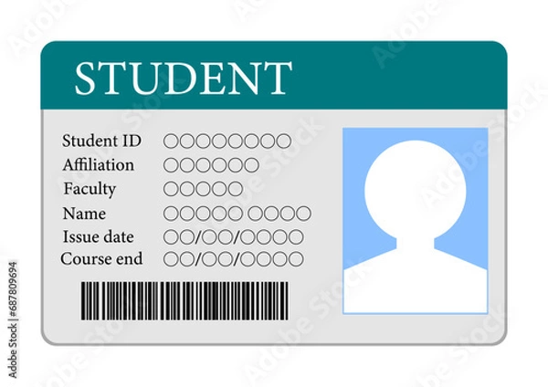 Fototapeta 学校の学生証