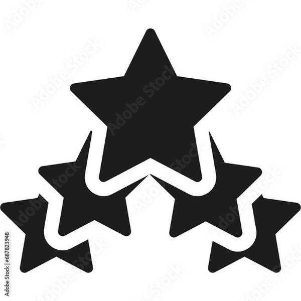 Fototapeta Five star (rating) Bold Icon