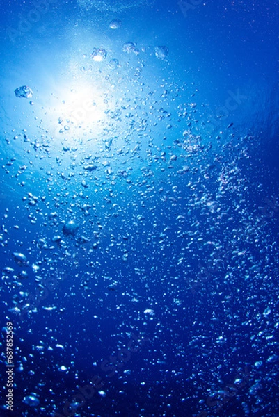 Obraz ダイバーの吐き出すエアー