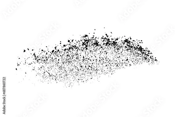 Fototapeta Splash drop black ink.  Grunge texture background. Vector illustration. Design elements.