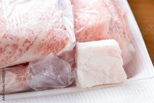 Obraz 牛肉に添えられた、牛脂。
