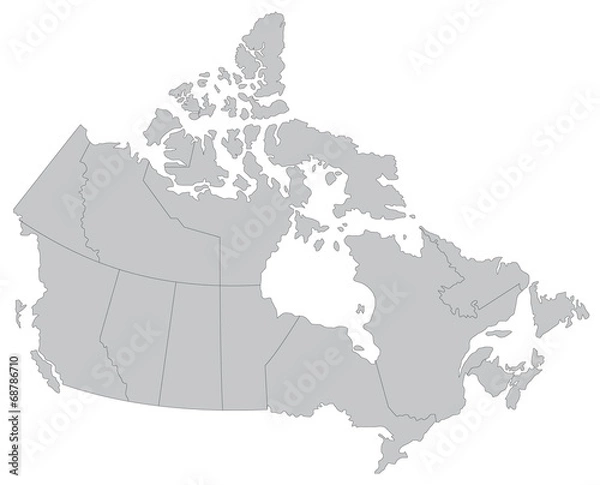 Obraz カナダの地図