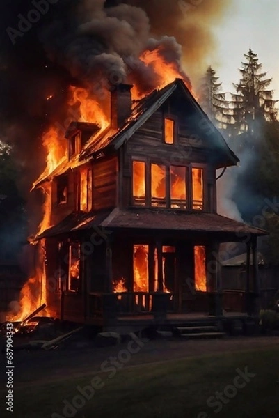 Obraz fire in the house