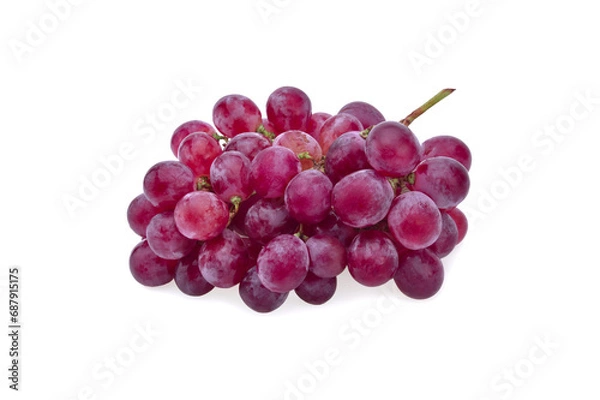 Obraz red grapes isolated on white background.