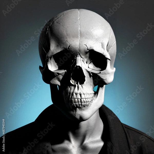 Obraz skull on black