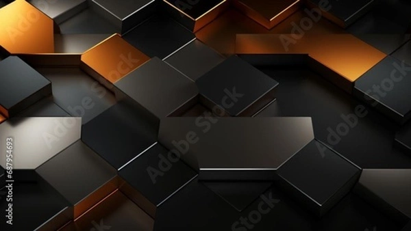 Fototapeta 黒と金のグラフィック背景