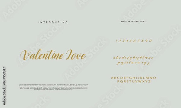 Fototapeta Signature font calligraphy logotype script brush font type font lettering handwritten