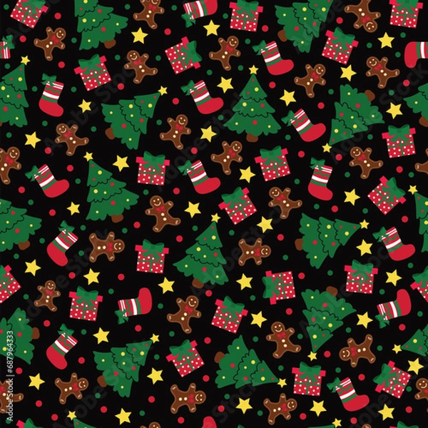 Obraz seamless pattern with christmas 