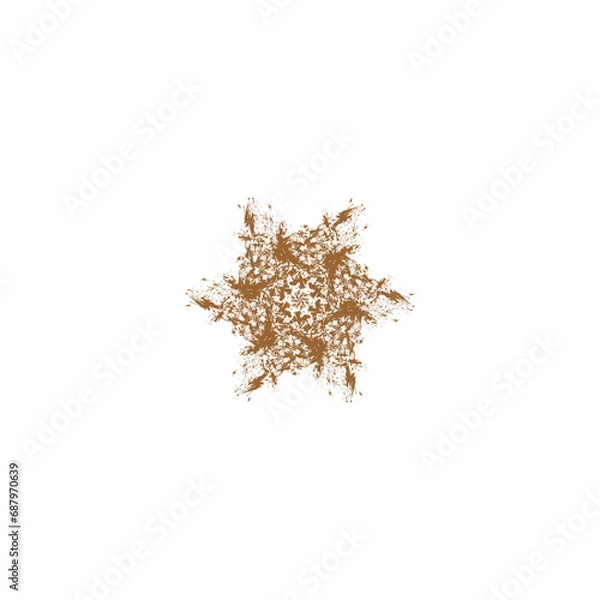 Fototapeta Christmas snowflake of skin color-1 christmas, santa, holiday, xmas, snowflake, celebration, art, design, mexican, snow, new, decoration, winter, latin american, artwork, year, new year, snowflakes