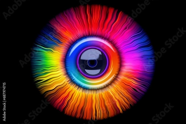 Obraz closeup eye on background