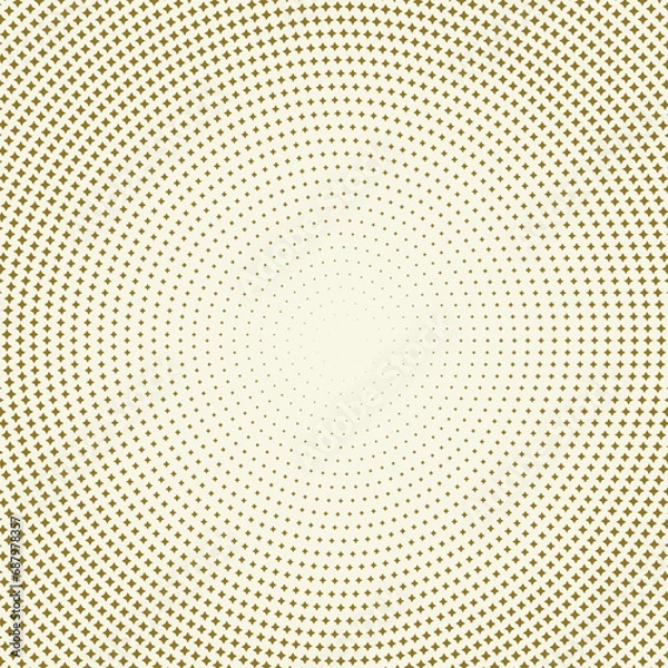 Fototapeta Seamless geometric vector background. Modern golden ornament with stars. Geometric abstract pattern