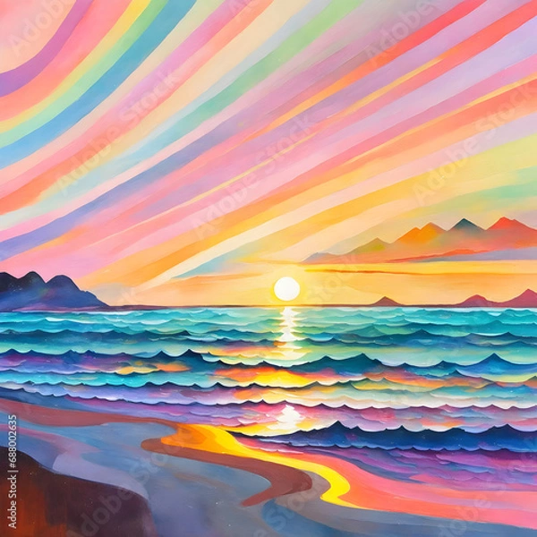 Obraz sunset over the sea