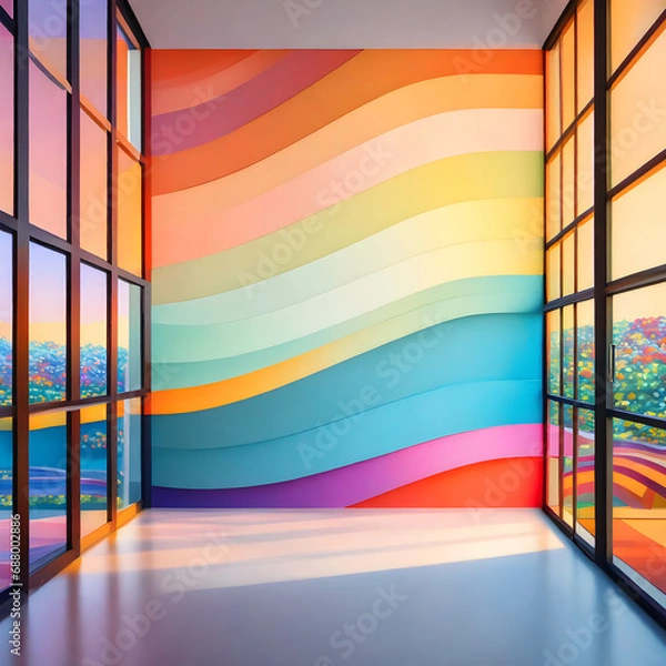 Obraz 3d render of a modern interior