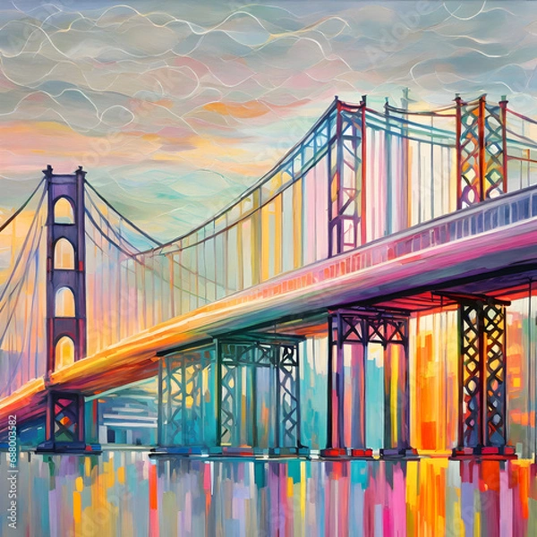 Obraz golden gate bridge at sunset