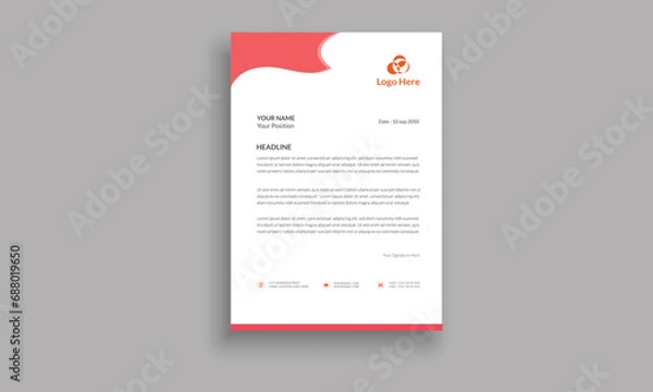 Obraz Corporate Letter Head Template Design