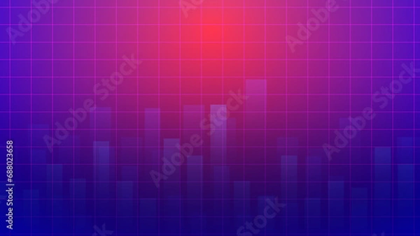 Fototapeta Abstract graph chart of stock market trade background.