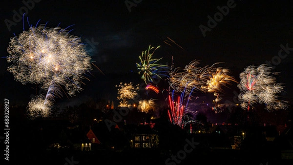 Obraz Fireworks at night