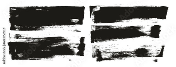 Obraz Hand Drawn Flat Sponge Regular Artist Brush Long Background Mix High Detail Abstract Vector Background Mix Set 