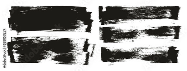 Obraz Hand Drawn Flat Sponge Regular Artist Brush Long Background Mix High Detail Abstract Vector Background Mix Set 