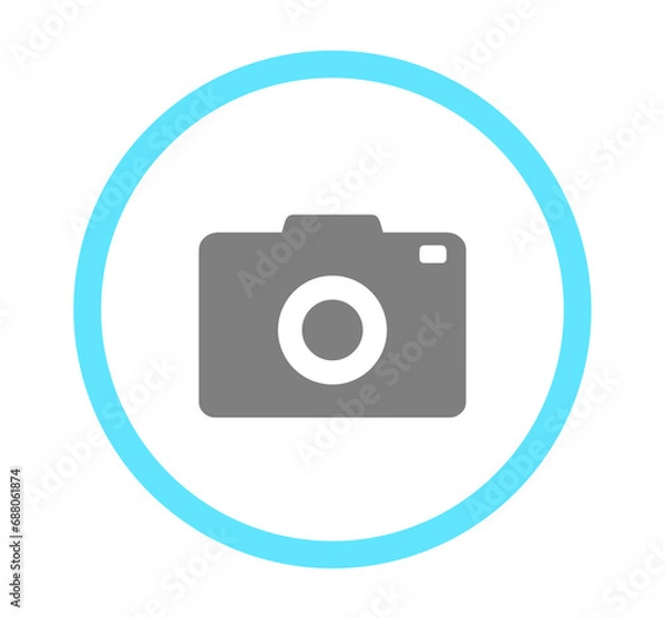 Fototapeta 水色｜シンプルなカメラアイコン