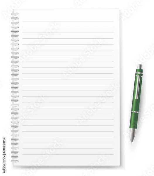 Fototapeta Notebook with a pen