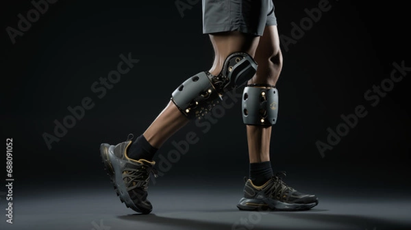 Fototapeta Modern Robotic Prosthetic Knee in Motion