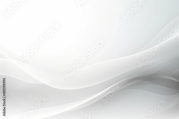 Obraz Abstract White Background with Smooth Lines