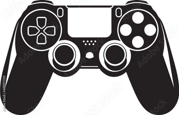 Fototapeta Console Control Joystick Emblem Gaming Galore Gamepad Joystick Icon Illustration