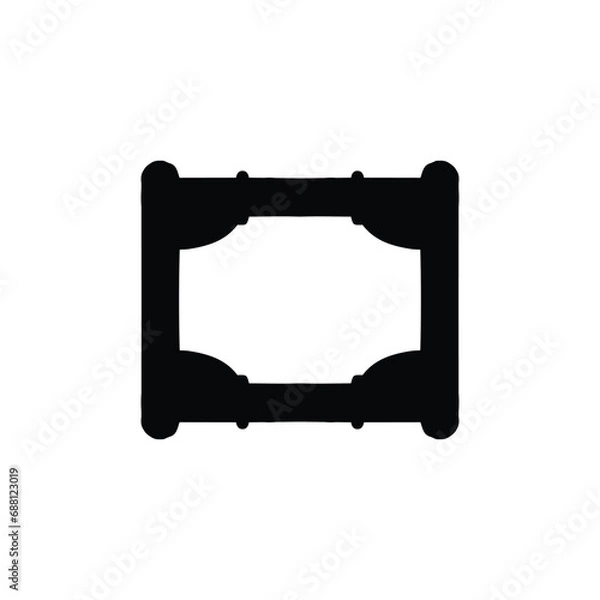 Fototapeta Text frame icon. Simple style big sale poster background symbol. logo design element. T-shirt printing. Vector for sticker.