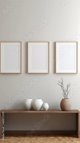 Fototapeta Cozy Space with Empty Frame
