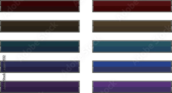 Obraz フチがメタリックな2トーンのテロップフレーム10種セット