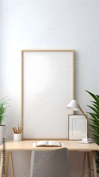 Fototapeta Room with Blank Picture Frame 