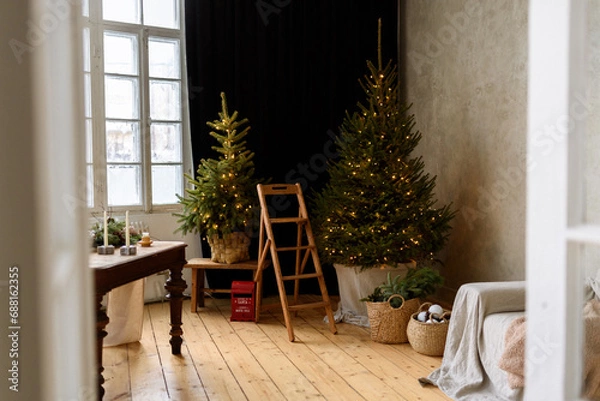 Obraz christmas tree in room