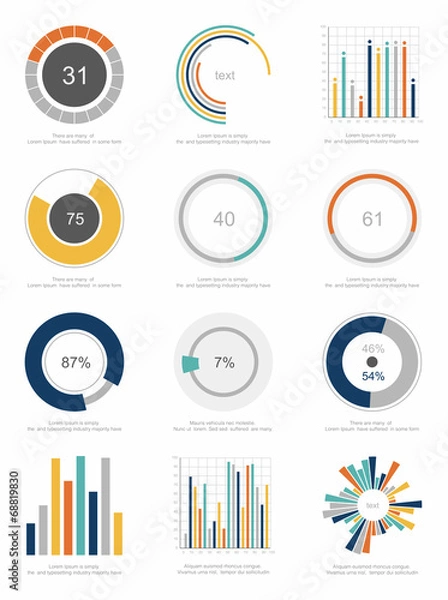 Obraz set of infographic Elements
