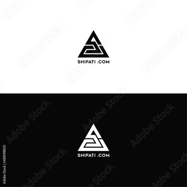 Fototapeta S C letter logo design. vector and jpeg