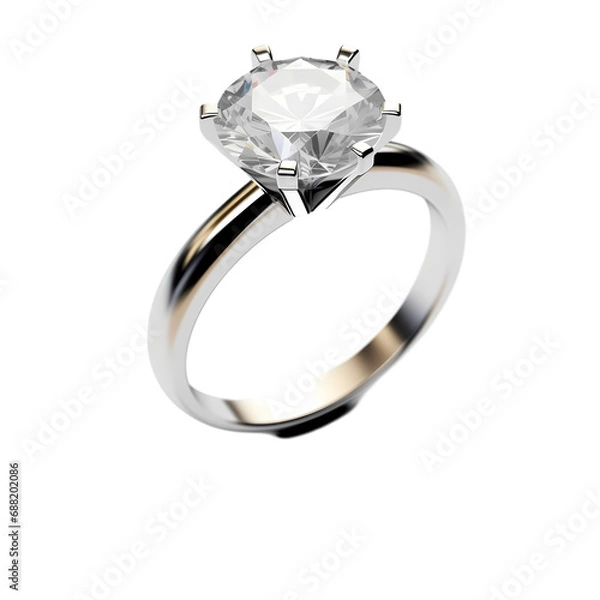 Obraz Diamond ring isolated on transparent background