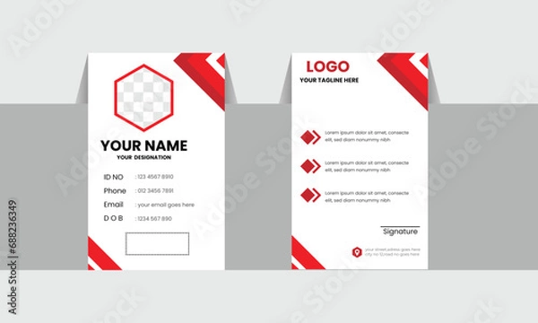 Fototapeta professional elegant modern creative visiting brand identity id layout creative element presentation  modern stylish 