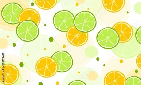 Fototapeta seamless citrus pattern