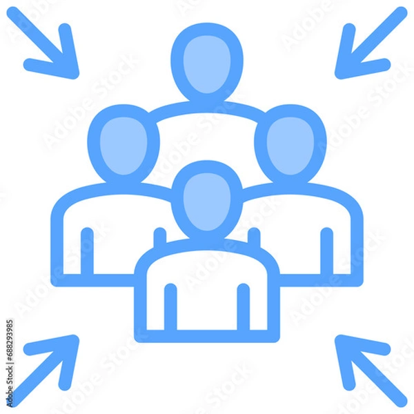 Fototapeta Gathering Blue Icon