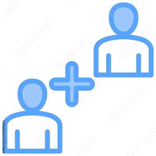 Fototapeta Following Blue Icon