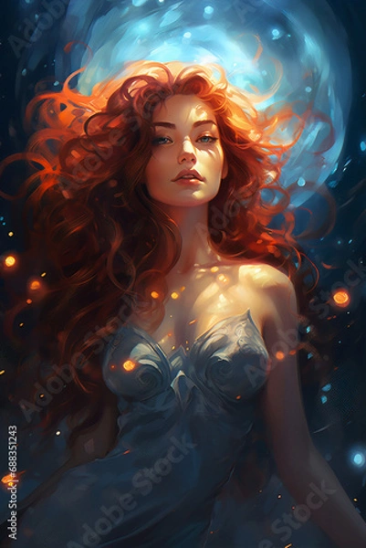 Fototapeta Moonlit Elegance. Generative AI