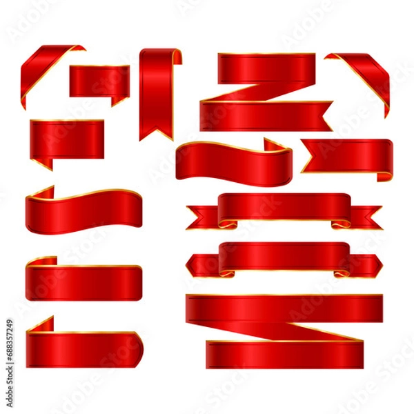 Obraz Red Ribbon Vector