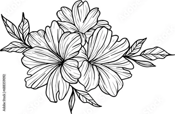 Fototapeta Realistic Floral Collection