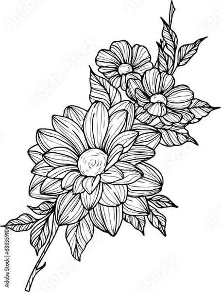 Obraz Realistic Floral Collection