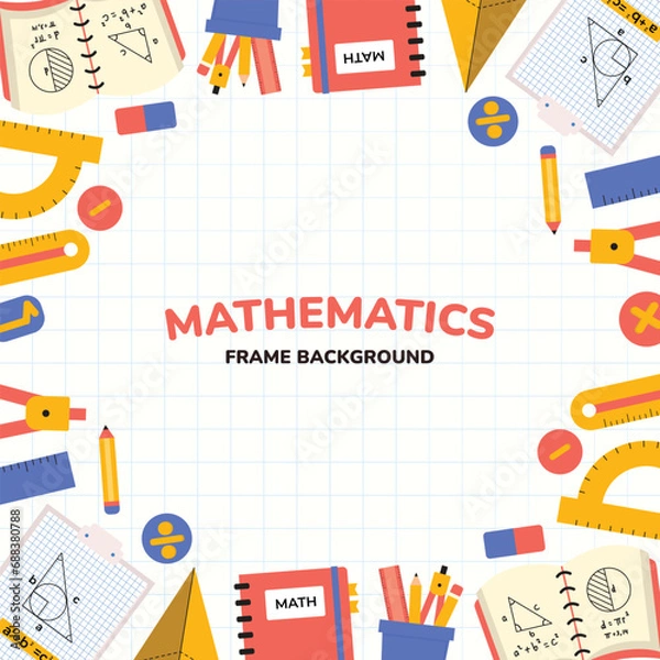 Obraz Mathematics School Frame Background Illustration
