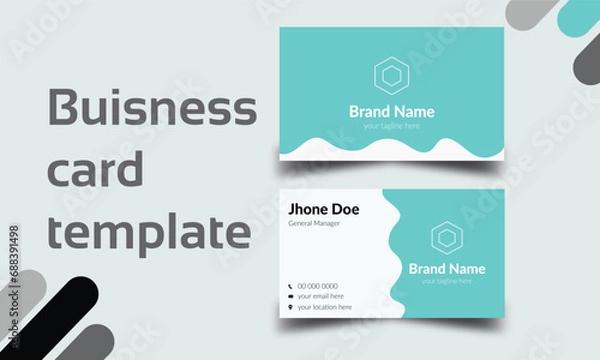 Obraz Fresh color Business card design template