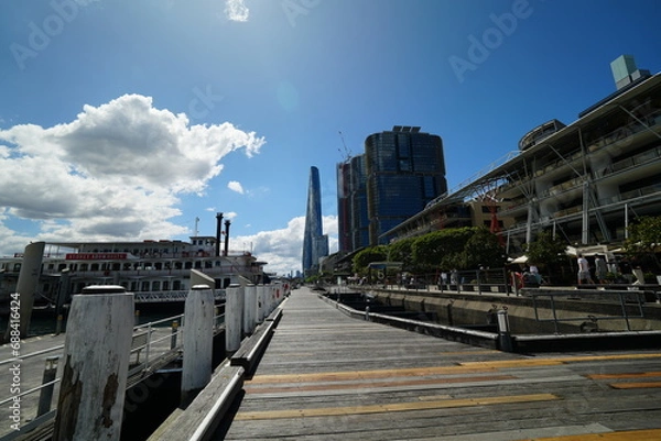 Obraz city bridge and city, skyscrapers in Barangaroo, Sydney Australia 