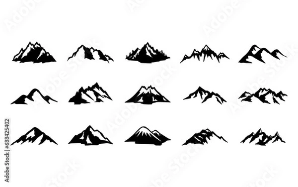 Obraz Set Elemen Gunung