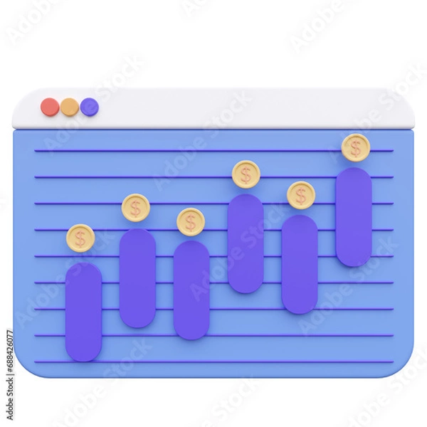 Obraz growth graph investing