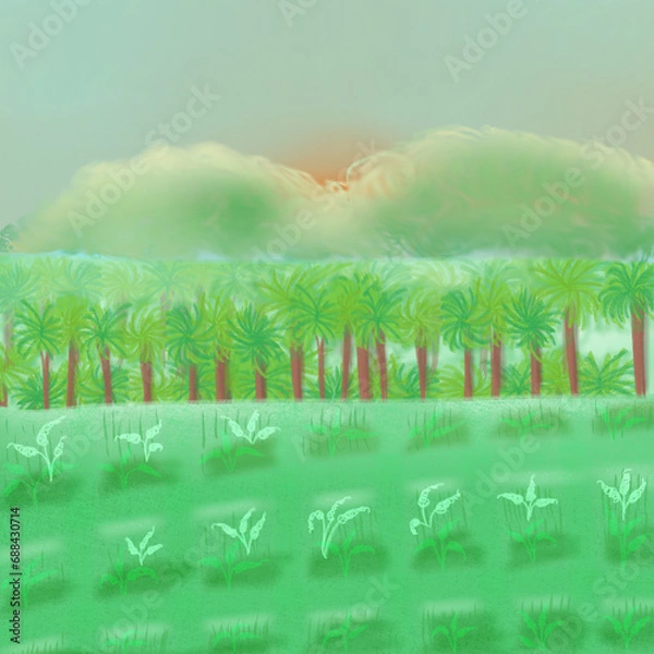 Obraz landscape with grass